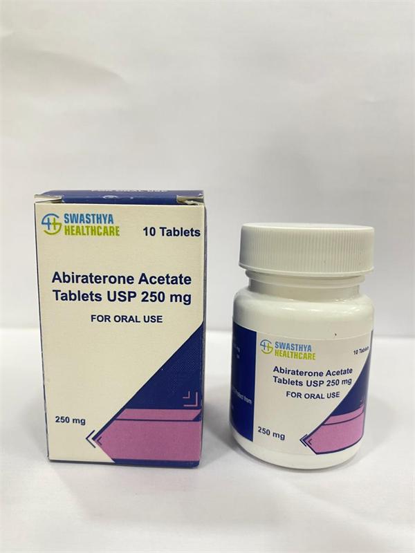 Abiraterone Acetate 250mg box and bottle packaging for product verification