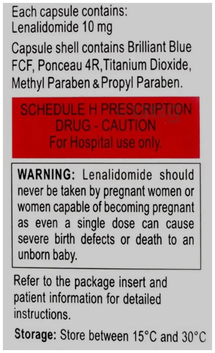 Lenalid 10 Capsule — Lenalidomide 10mg - Image 2